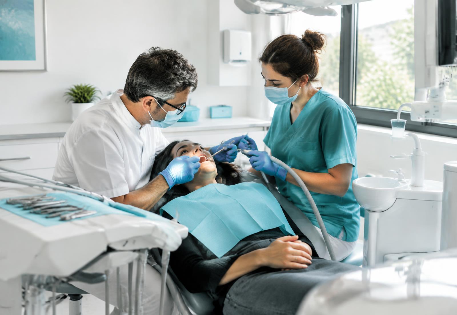 Dental team focused on patient care while an AI receptionist can answer the practice phone